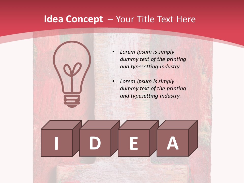 Plank Collage Alphabet PowerPoint Template