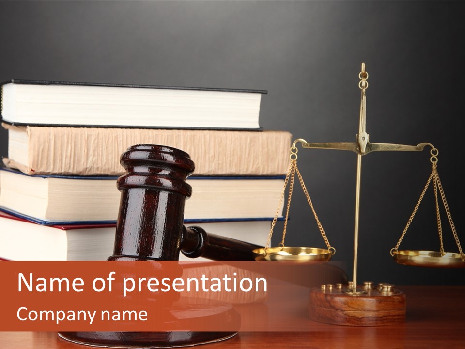 Symbolic Legal Authority PowerPoint Template
