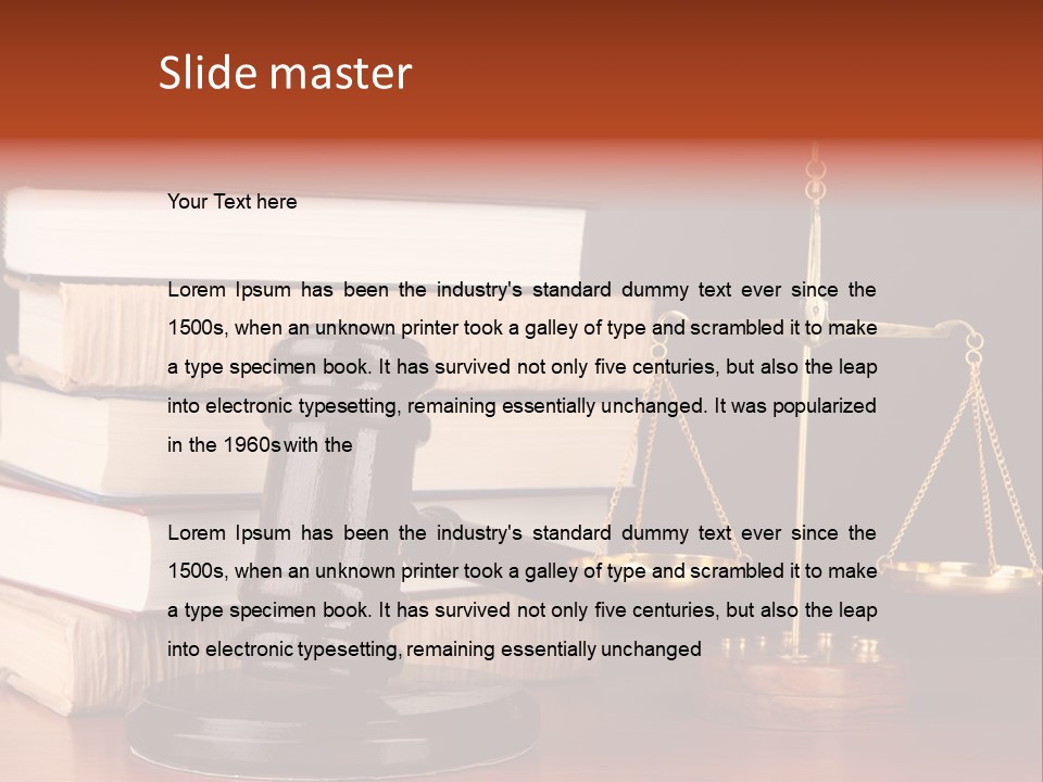 Symbolic Legal Authority PowerPoint Template