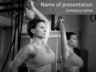 Lifting Weight Building PowerPoint Template