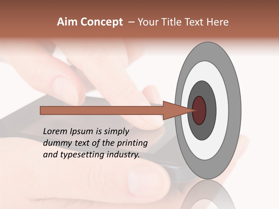 Pointing Computer Showing PowerPoint Template