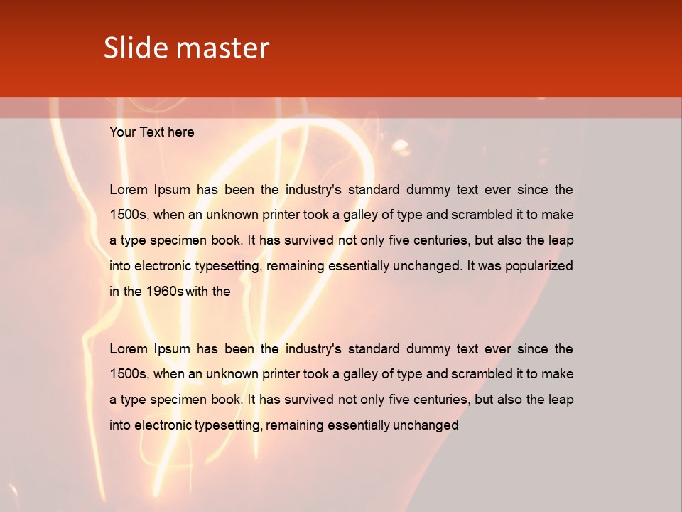 Filament Vintage Electricity PowerPoint Template