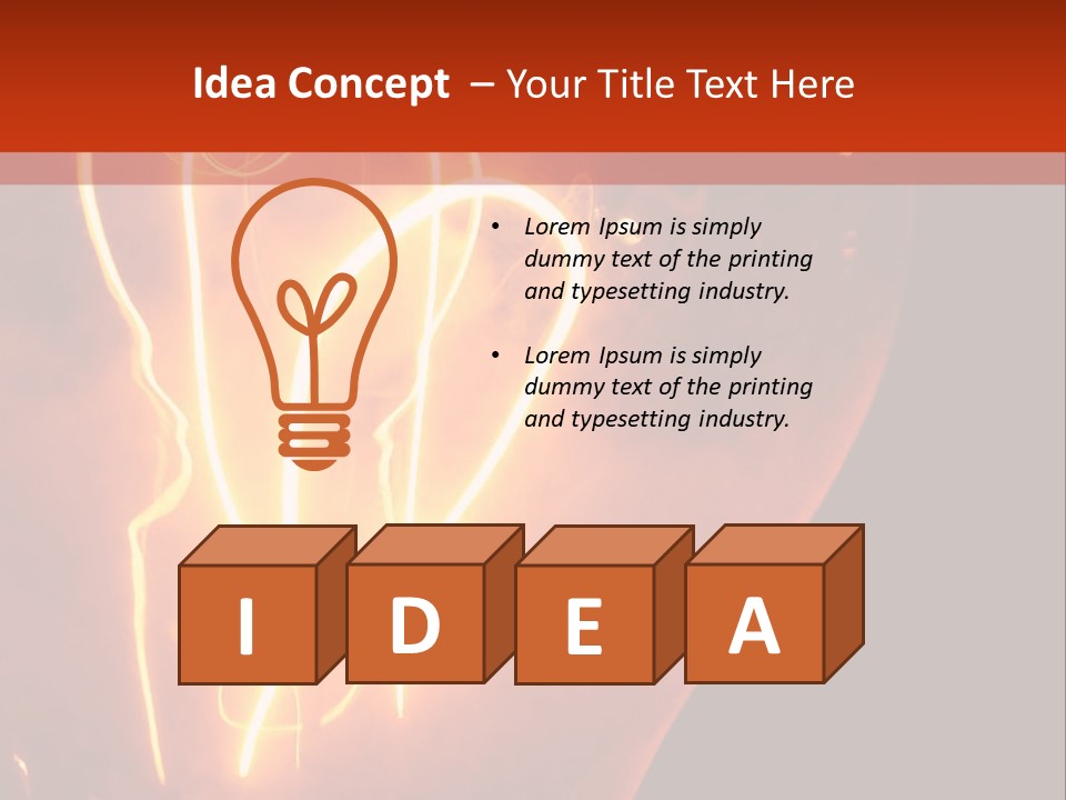 Filament Vintage Electricity PowerPoint Template