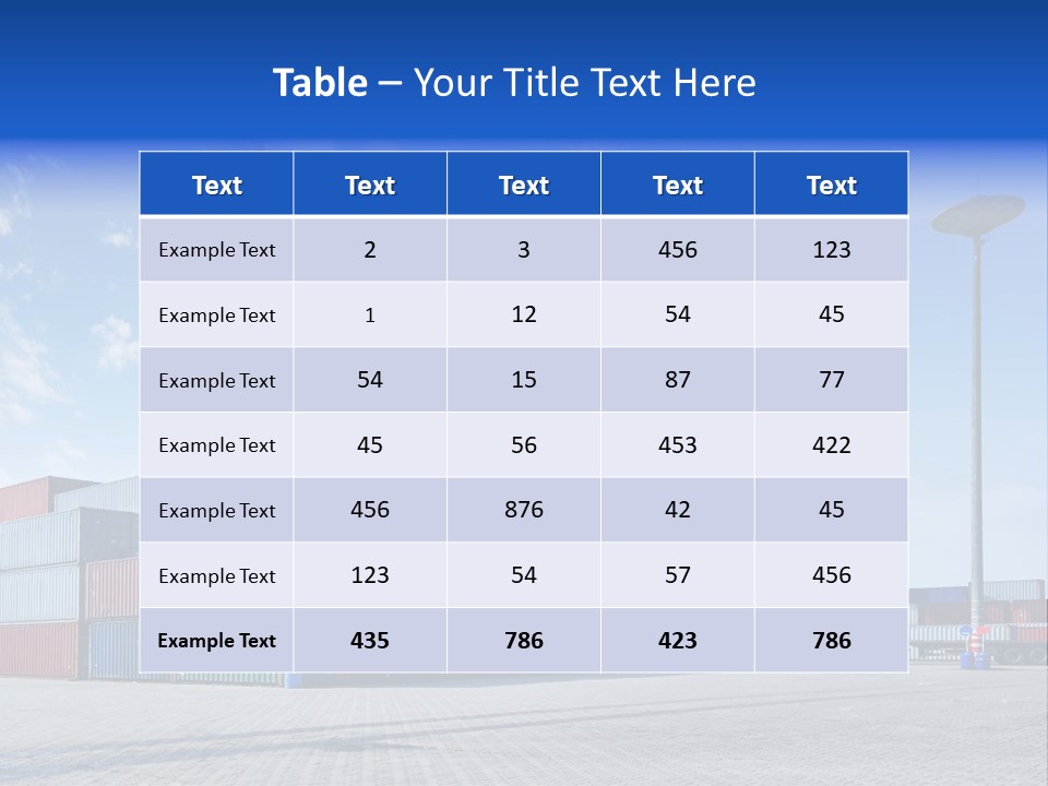 Transport Day Storage PowerPoint Template