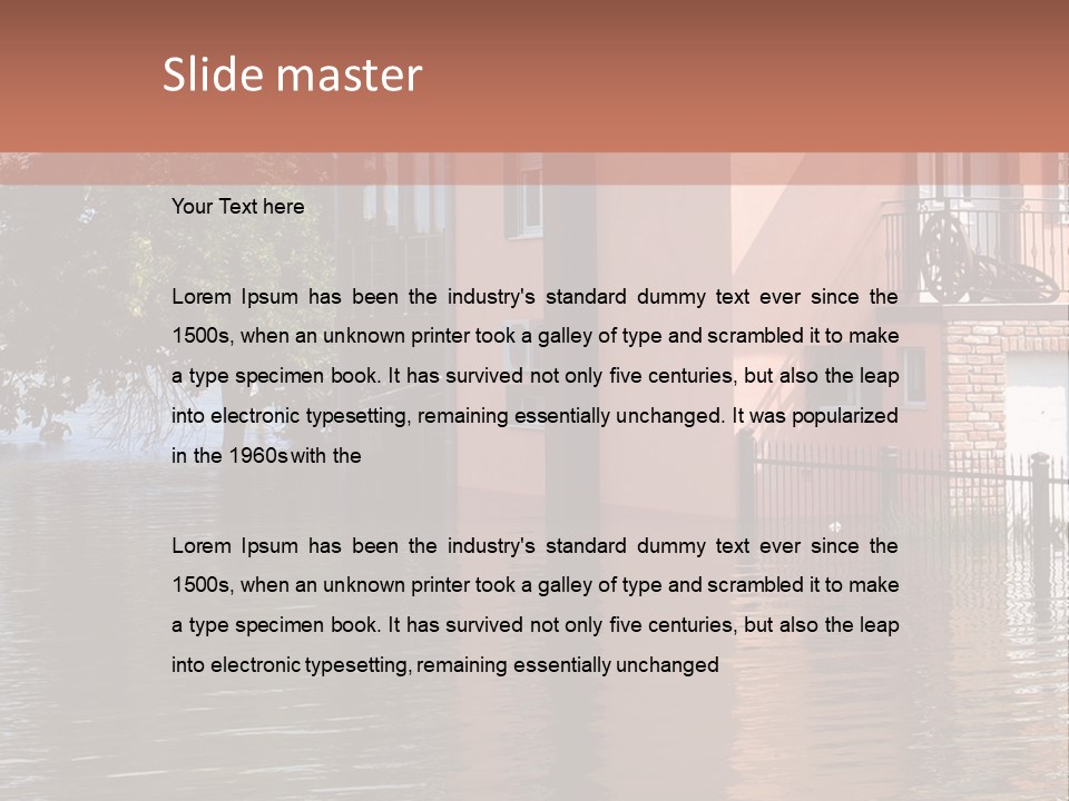 Spring Entrance Property PowerPoint Template