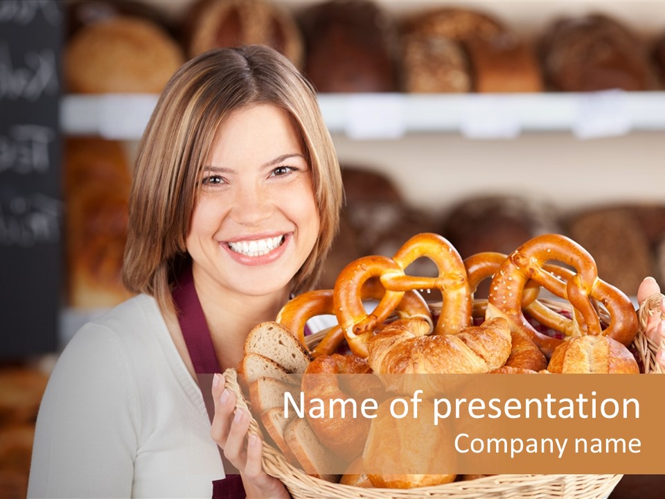 Traditional Baker Shop Assistant PowerPoint Template