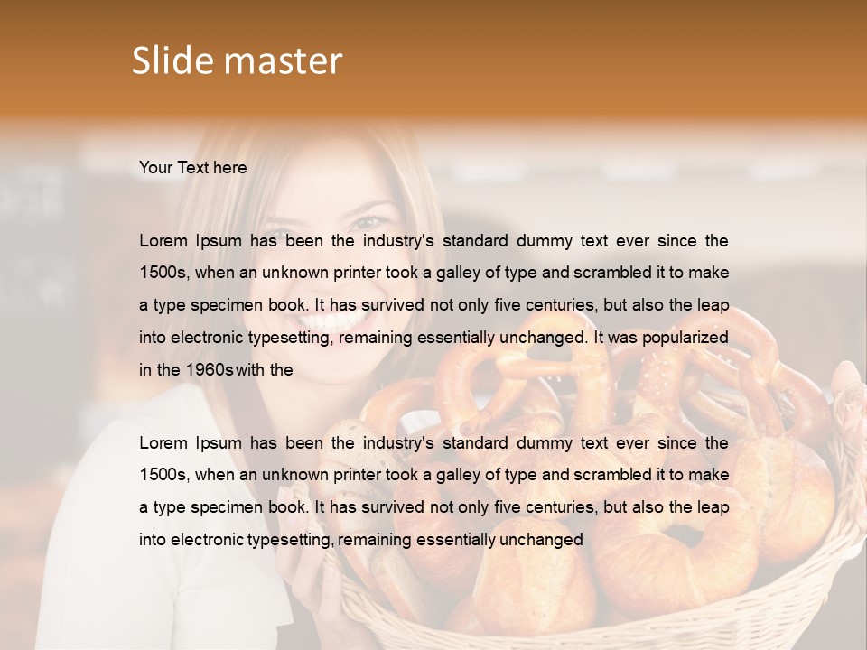 Traditional Baker Shop Assistant PowerPoint Template