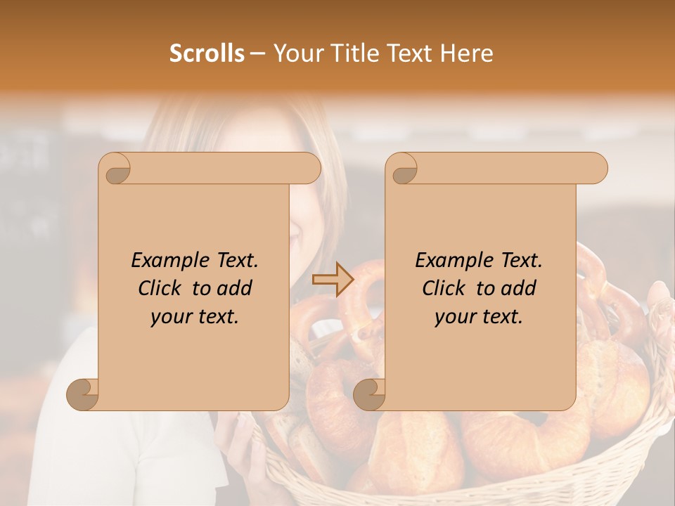 Traditional Baker Shop Assistant PowerPoint Template