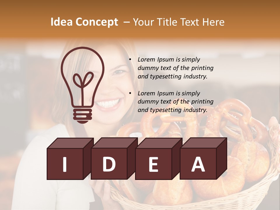 Traditional Baker Shop Assistant PowerPoint Template