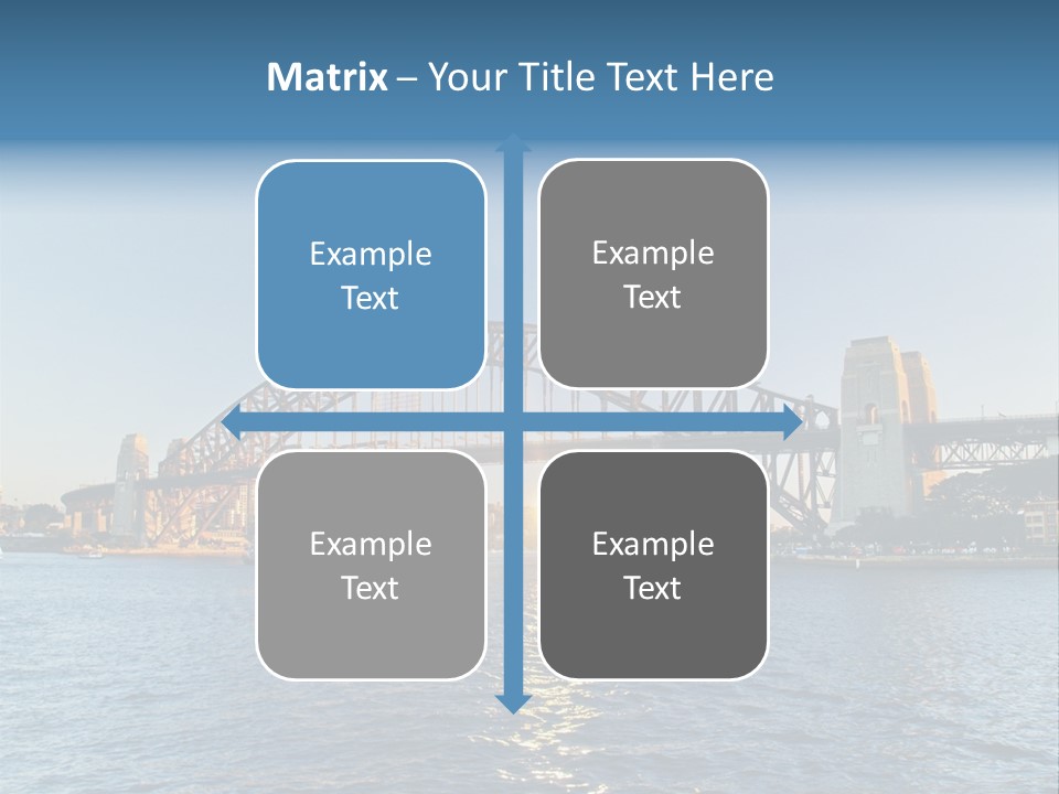 A Bridge Over A Body Of Water With A City In The Background PowerPoint Template