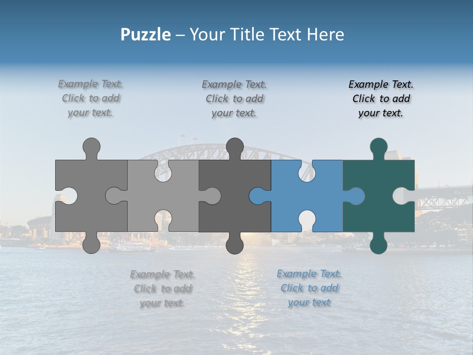 A Bridge Over A Body Of Water With A City In The Background PowerPoint Template