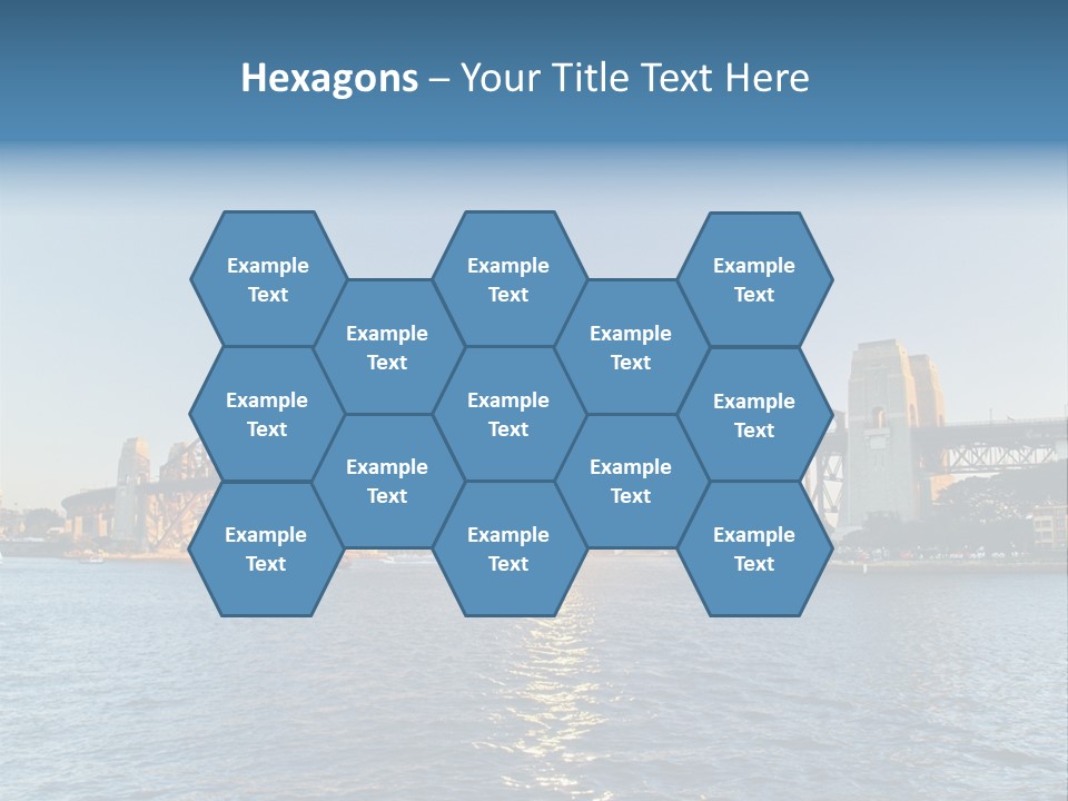 A Bridge Over A Body Of Water With A City In The Background PowerPoint Template
