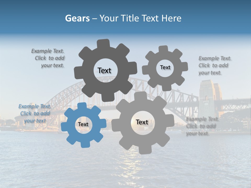 A Bridge Over A Body Of Water With A City In The Background PowerPoint Template