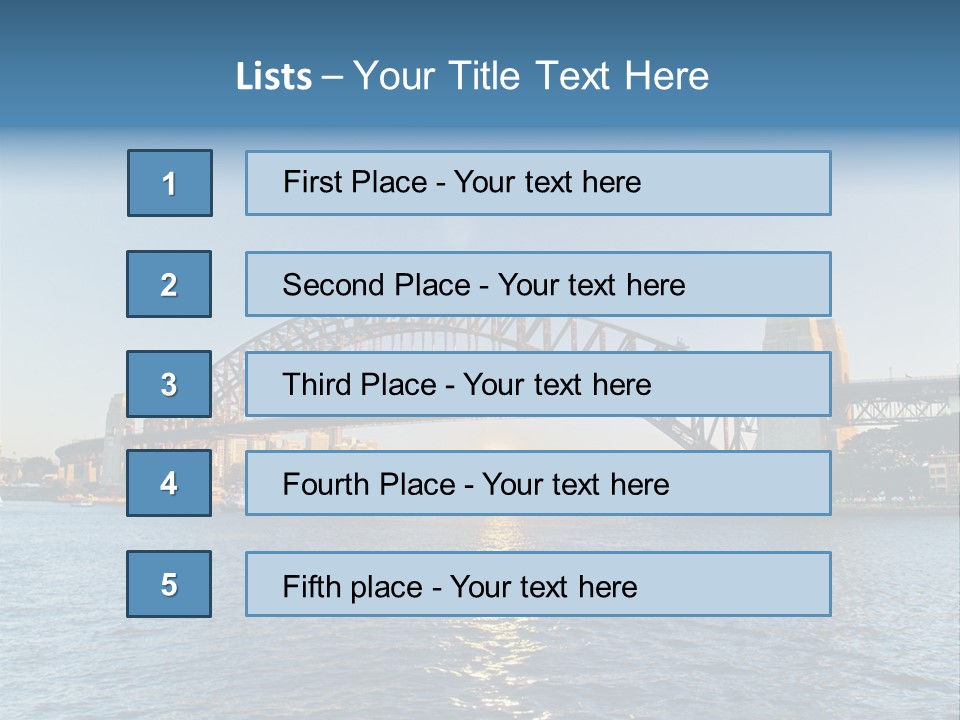 A Bridge Over A Body Of Water With A City In The Background PowerPoint Template
