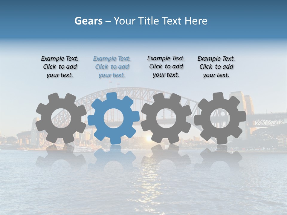 A Bridge Over A Body Of Water With A City In The Background PowerPoint Template