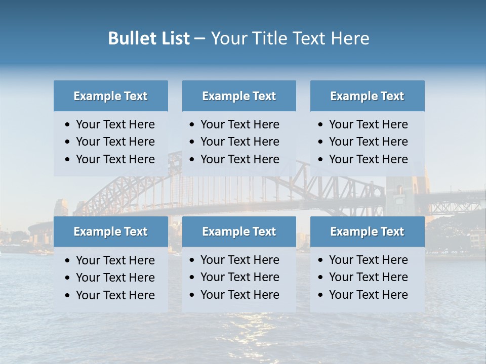 A Bridge Over A Body Of Water With A City In The Background PowerPoint Template