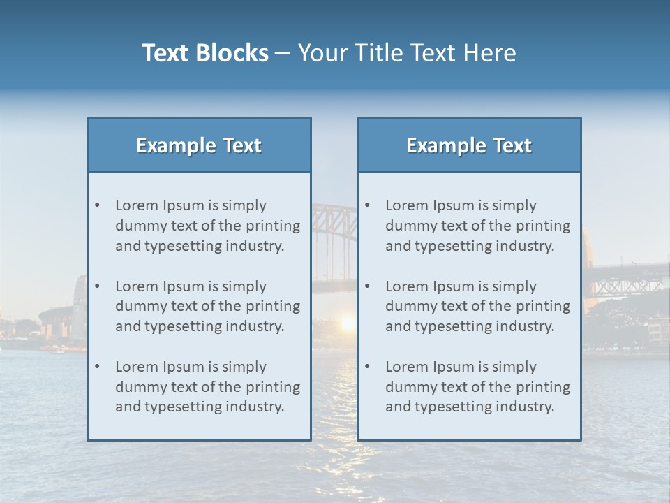 A Bridge Over A Body Of Water With A City In The Background PowerPoint Template