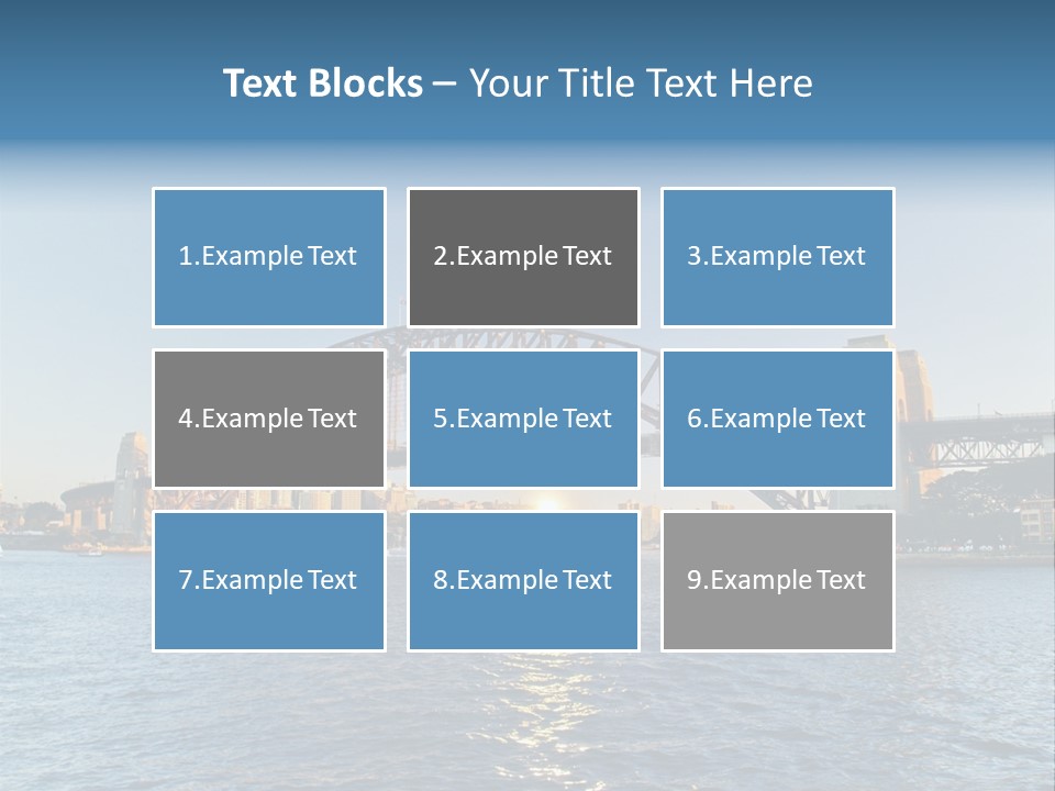 A Bridge Over A Body Of Water With A City In The Background PowerPoint Template