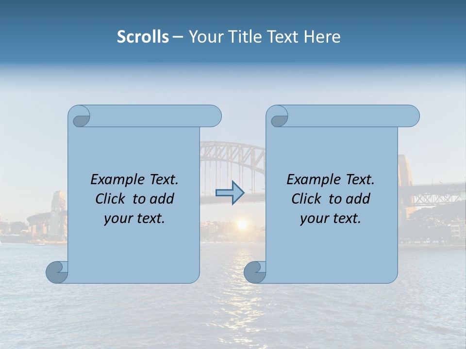 A Bridge Over A Body Of Water With A City In The Background PowerPoint Template