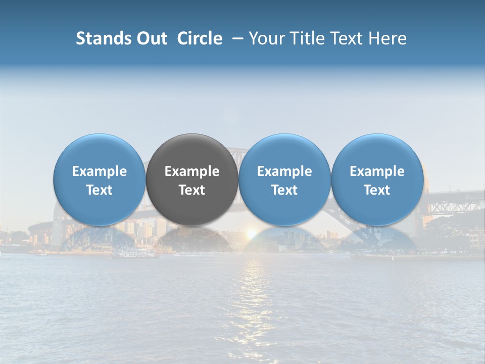 A Bridge Over A Body Of Water With A City In The Background PowerPoint Template