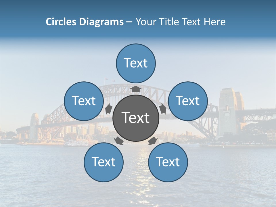 A Bridge Over A Body Of Water With A City In The Background PowerPoint Template