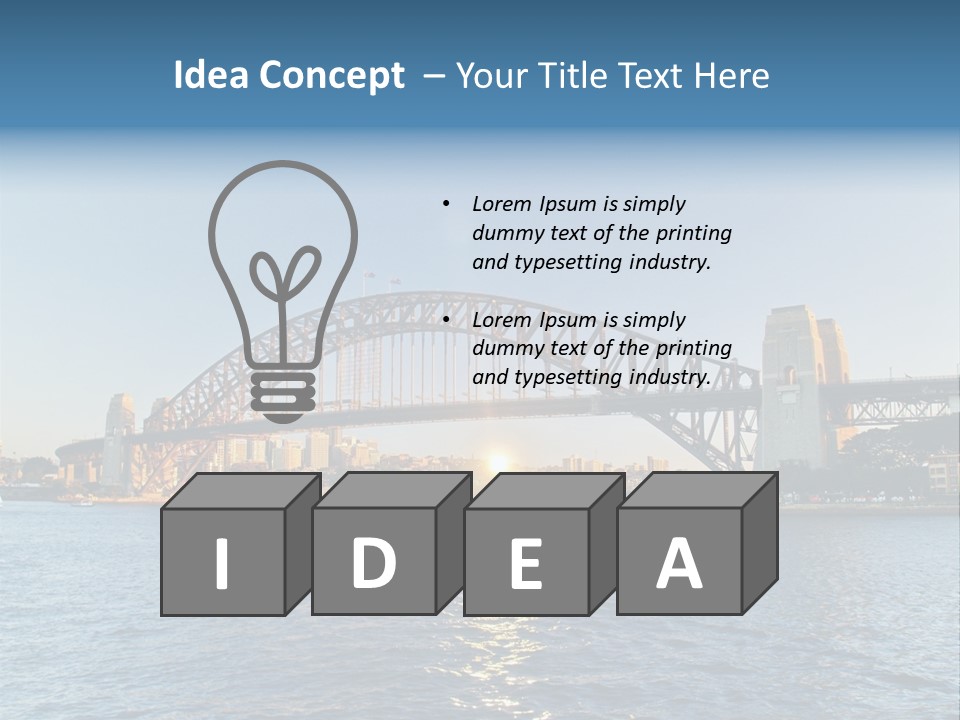 A Bridge Over A Body Of Water With A City In The Background PowerPoint Template