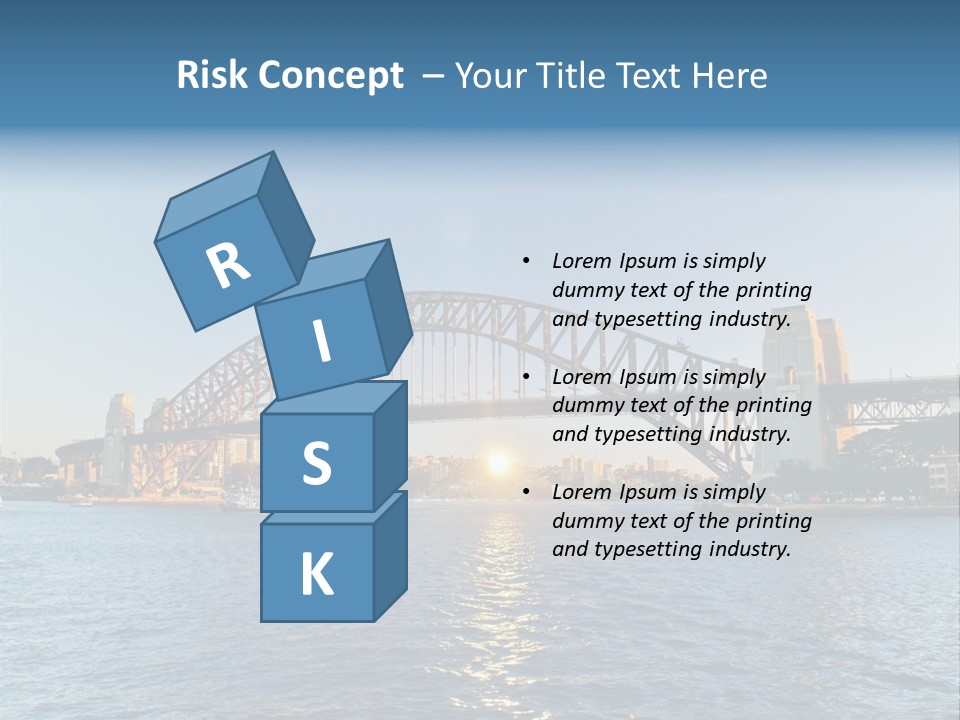 A Bridge Over A Body Of Water With A City In The Background PowerPoint Template