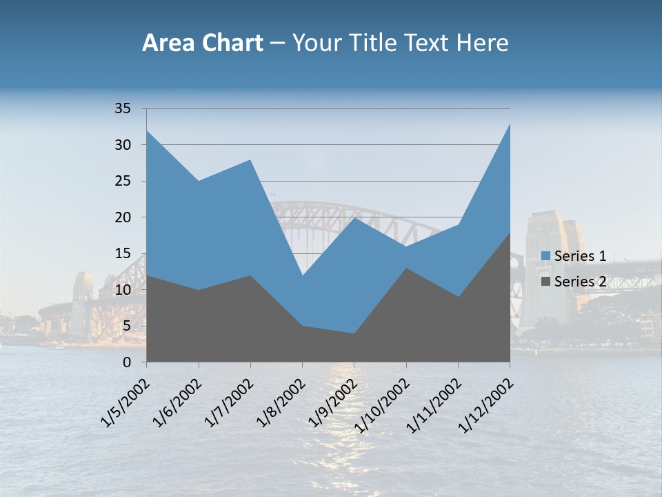 A Bridge Over A Body Of Water With A City In The Background PowerPoint Template