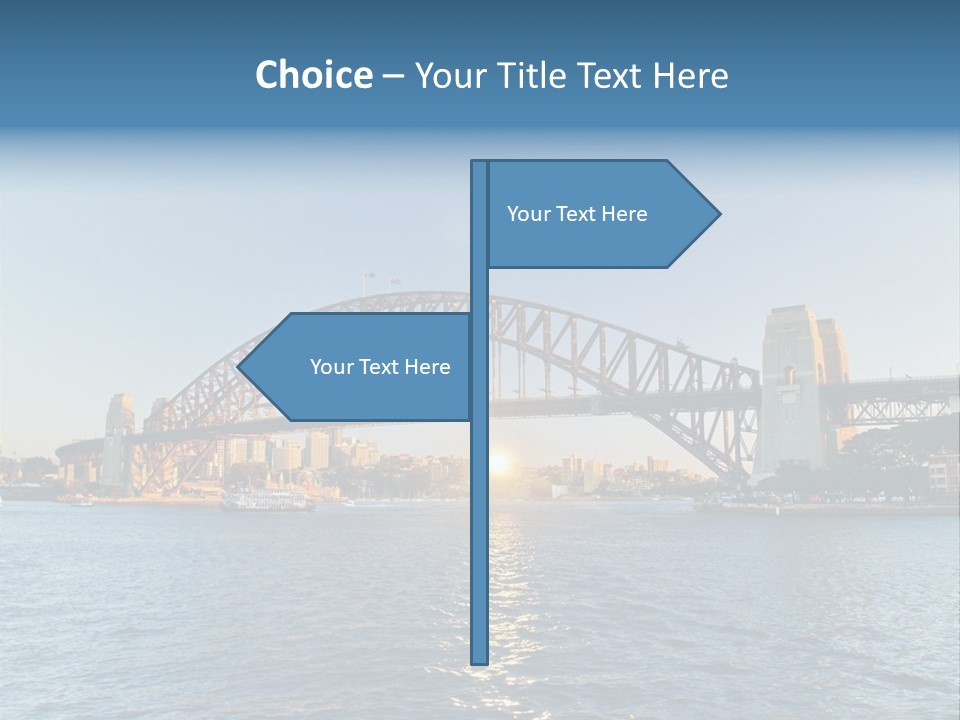 A Bridge Over A Body Of Water With A City In The Background PowerPoint Template