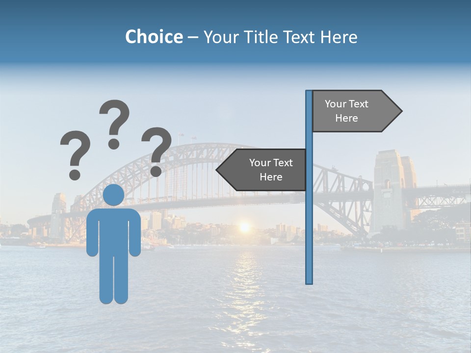 A Bridge Over A Body Of Water With A City In The Background PowerPoint Template