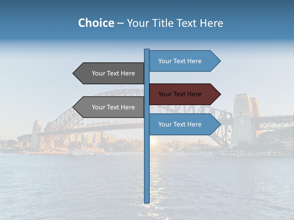 A Bridge Over A Body Of Water With A City In The Background PowerPoint Template