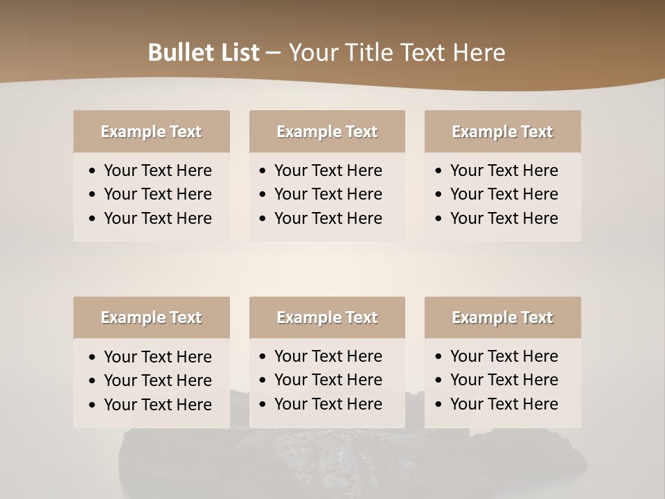 A Large Rock In The Middle Of A Body Of Water PowerPoint Template