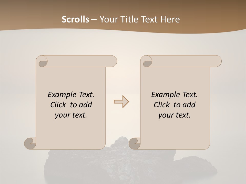 A Large Rock In The Middle Of A Body Of Water PowerPoint Template