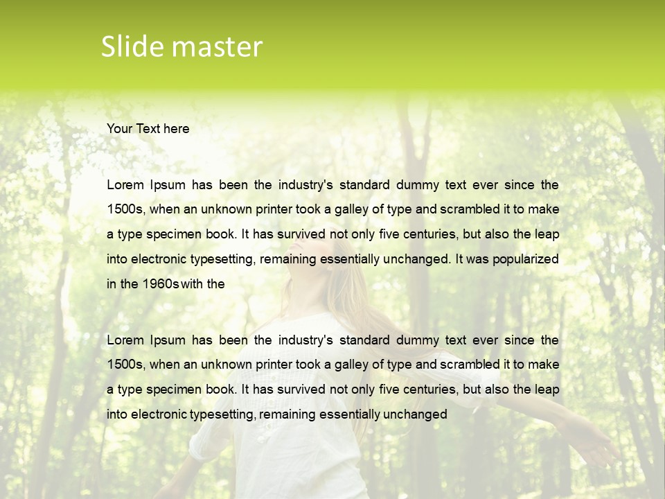 Individuality Sundress Freshness PowerPoint Template