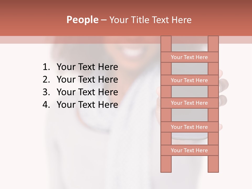 Looking At Camera Scarf Frizzy PowerPoint Template