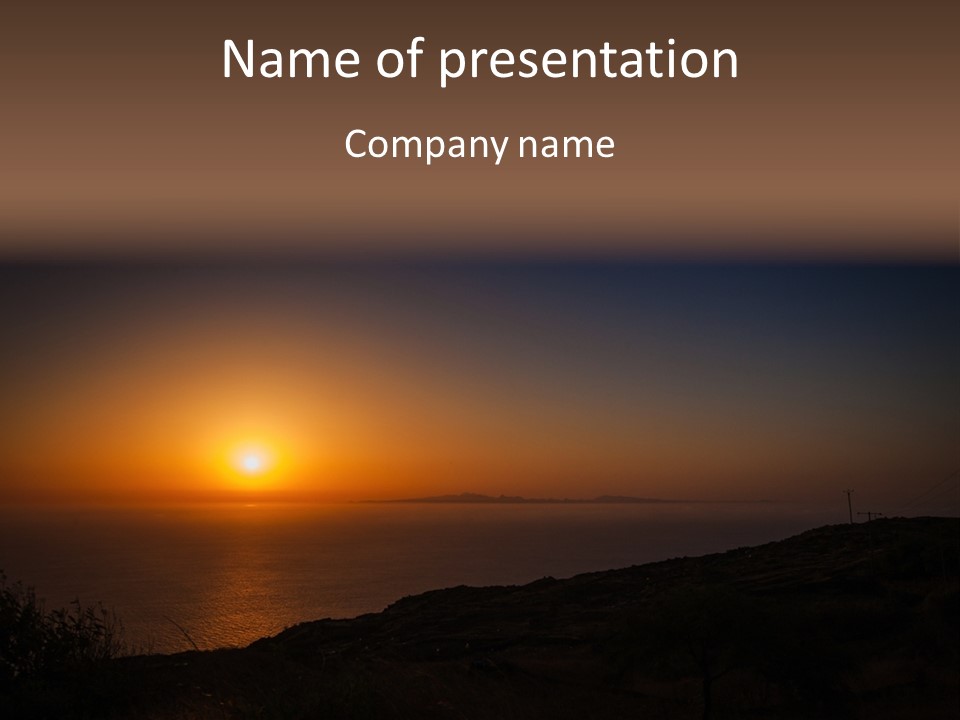 Horizon Sun Landscape PowerPoint Template