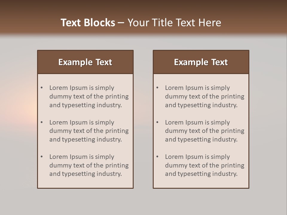 Horizon Sun Landscape PowerPoint Template