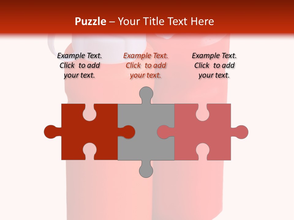 Two Red And Orange Water Bottles On A White And Red Background PowerPoint Template