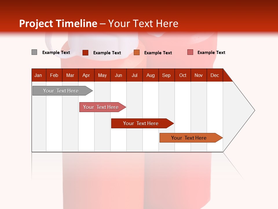 Two Red And Orange Water Bottles On A White And Red Background PowerPoint Template