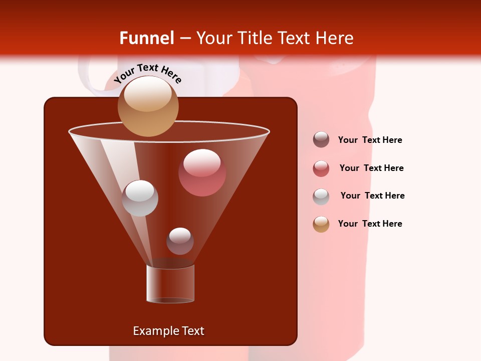 Two Red And Orange Water Bottles On A White And Red Background PowerPoint Template