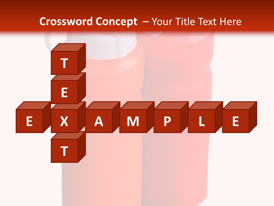 Two Red And Orange Water Bottles On A White And Red Background PowerPoint Template