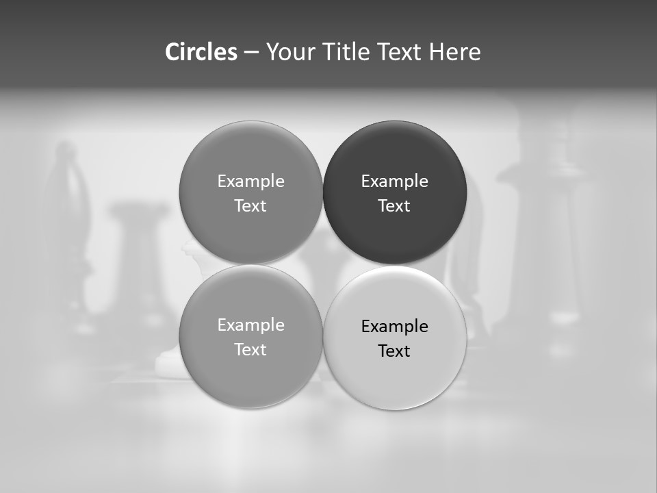 A Black And White Photo Of Chess Pieces PowerPoint Template