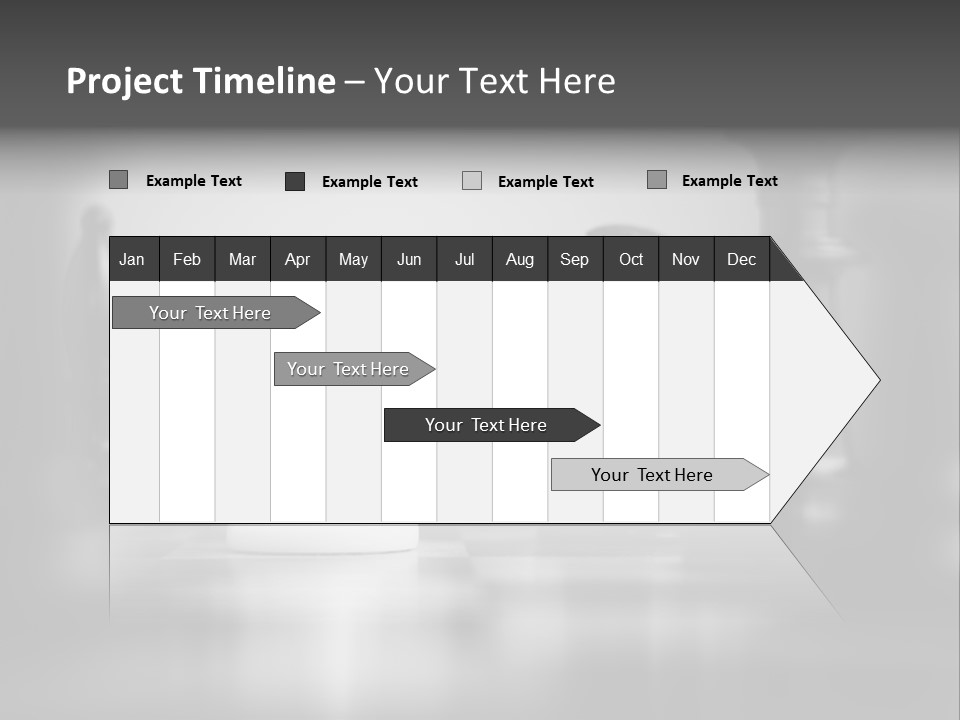 A Black And White Photo Of Chess Pieces PowerPoint Template