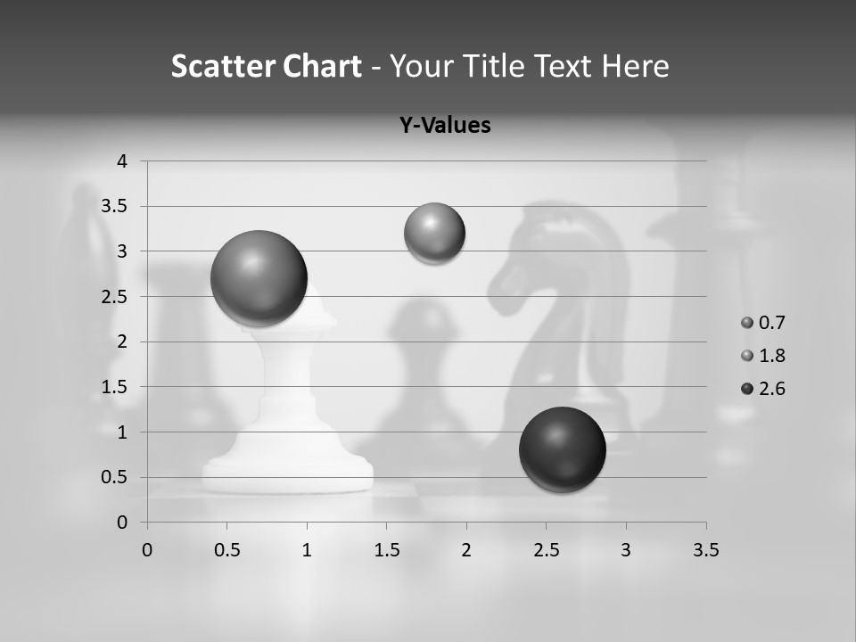 A Black And White Photo Of Chess Pieces PowerPoint Template
