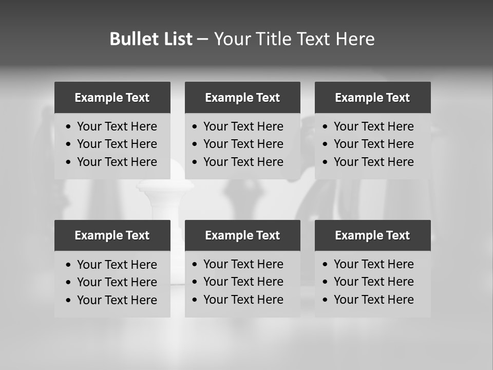 A Black And White Photo Of Chess Pieces PowerPoint Template