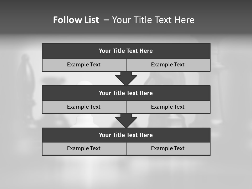 A Black And White Photo Of Chess Pieces PowerPoint Template