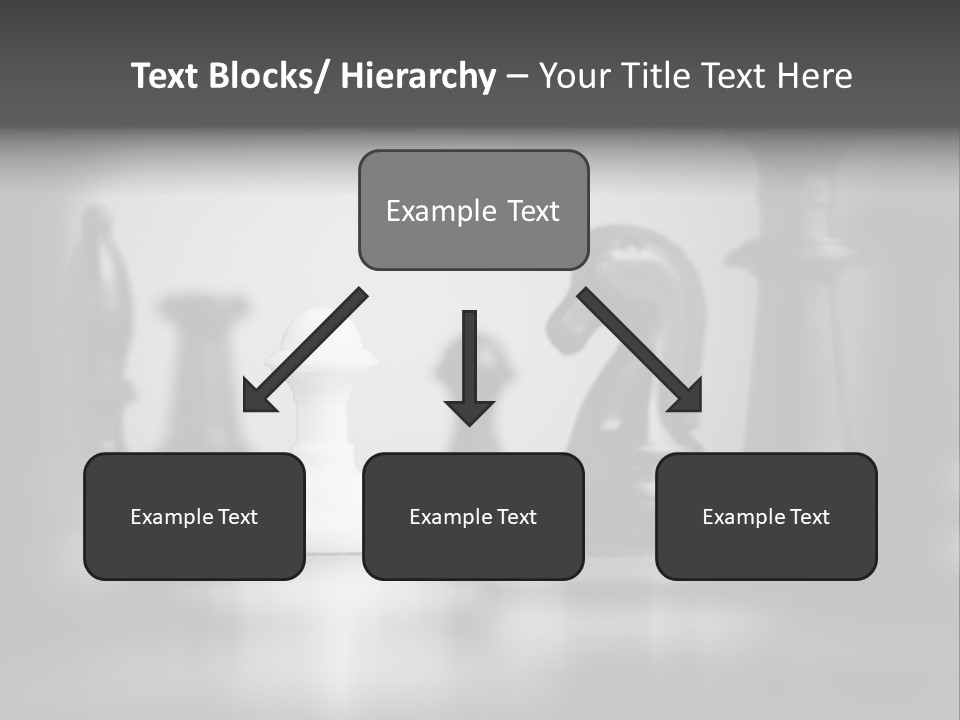 A Black And White Photo Of Chess Pieces PowerPoint Template
