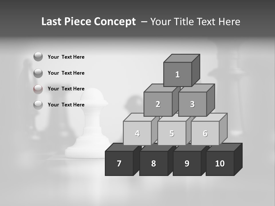A Black And White Photo Of Chess Pieces PowerPoint Template