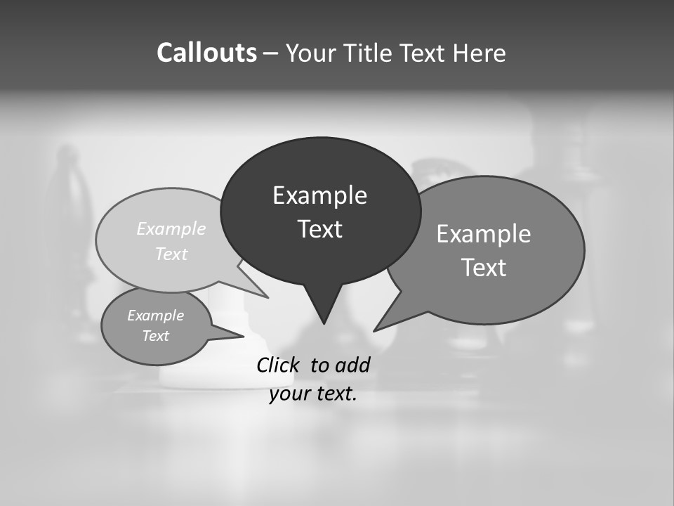 A Black And White Photo Of Chess Pieces PowerPoint Template