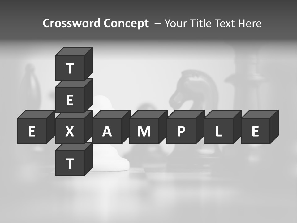 A Black And White Photo Of Chess Pieces PowerPoint Template